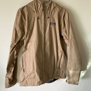 Patagonia Beige Rain Jacket Size Medium